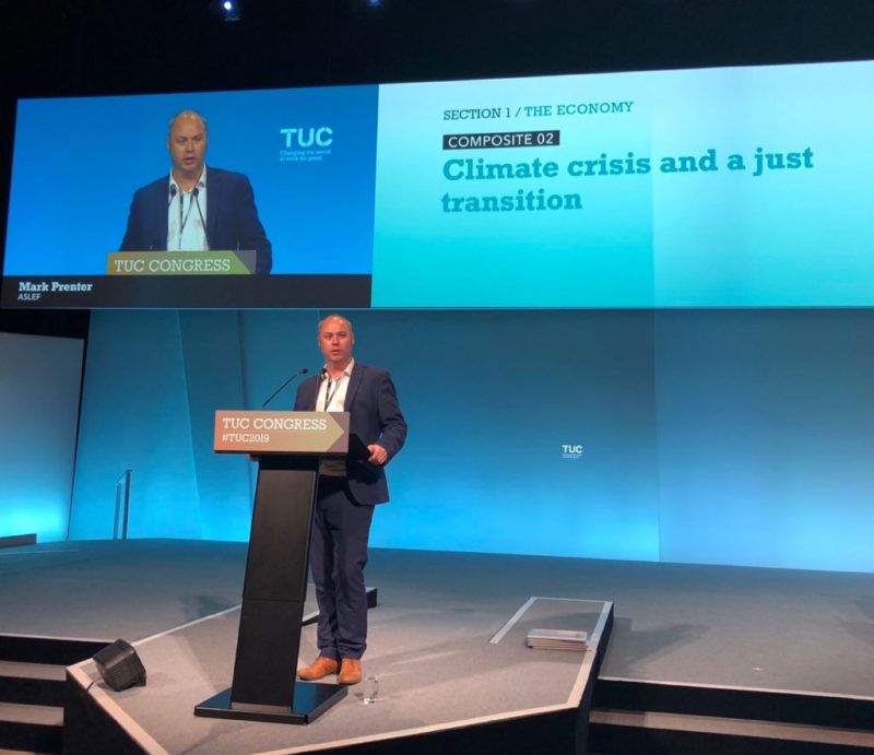 Mark Prenter leading on Climate Change at TUC19 