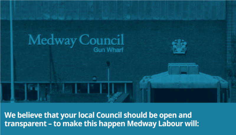 We believe that you council shoudl be open and transparent, in order to make this happen Medway Labour will: