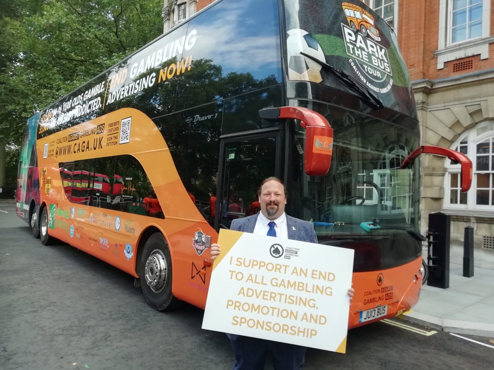 Cllr Vince Maple in London supporting the campaign against gambling advertising